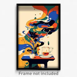 Art Poster - Uncommon Table (Psychedelic Trippy Weird 11x17 Print)