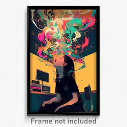Art Poster - Flickering Lookout (Psychedelic Trippy Weird 11x17 Print)