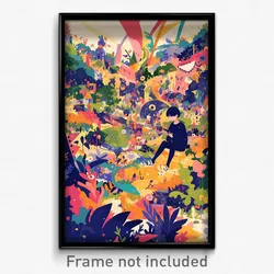 Art Poster - Detailed Music Festival (Psychedelic Trippy Weird 11x17 Print)