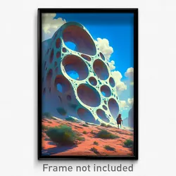 Art Poster - Adorable Dunes (Psychedelic Trippy Weird 11x17 Print)