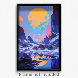 Art Poster - Wide Expanse (Psychedelic Trippy Weird 11x17 Print)