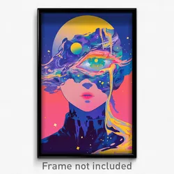 Art Poster - Oval Crop (Psychedelic Trippy Weird 11x17 Print)