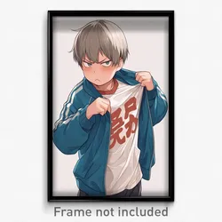 Anime Art Poster - Boy Feeling Annoyed, Voluminous Clothing Cutout (Print)