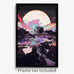 Art Poster - Webbed Backwater (Psychedelic Trippy Weird 11x17 Print)