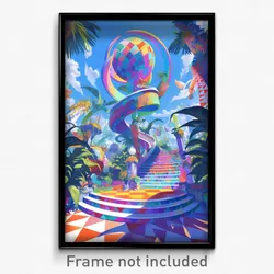 Art Poster - Immaculate Switchback (Psychedelic Trippy Weird 11x17 Print)
