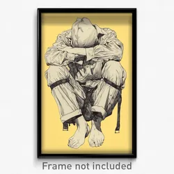 Art Poster - Man Feeling Jealousy Wearing Able Straitjacket (Print)