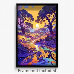 Art Poster - Narrow Glade (Psychedelic Trippy Weird 11x17 Print)