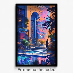Art Poster - Different Hotel Lobby (Psychedelic Trippy Weird 11x17 Print)
