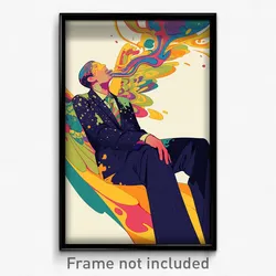 Art Poster - Man Feeling Enthusiasm Wearing Imaginative Wings (Print)