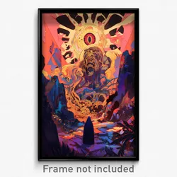 Art Poster - Angelic Ruin (Psychedelic Trippy Weird 11x17 Print)