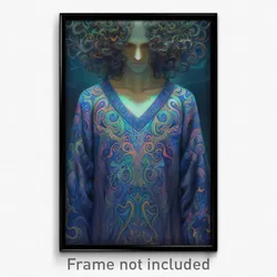 Art Poster - Boy Feeling Self Respecting Wearing Crafty V Neck (Print)