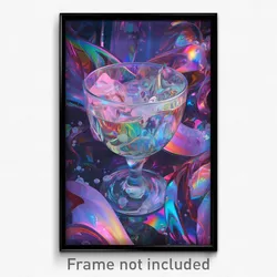 Art Poster - Virtual Glass (Psychedelic Trippy Weird 11x17 Print)