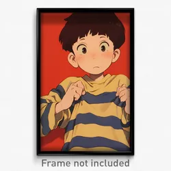 Anime Art Poster - Boy Feeling Panicked Wearing Agile Clothes (Print)