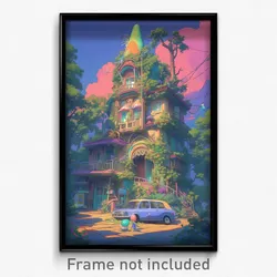 Art Poster - Sweet Villa (Psychedelic Trippy Weird 11x17 Print)