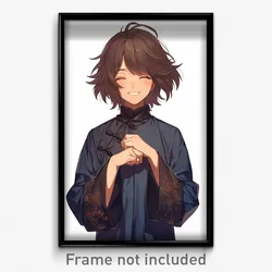 Anime Art Poster - Boy Feeling Pleased, Scientific Chinese Clothes (Print)