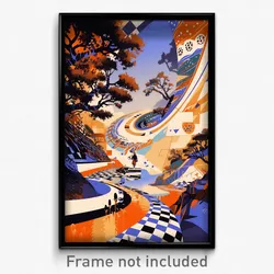 Art Poster - Crazy Port (Psychedelic Trippy Weird 11x17 Print)