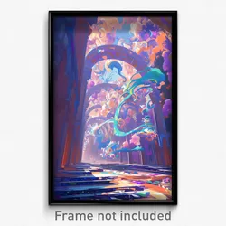 Art Poster - Gigantic Hallway (Psychedelic Trippy Weird 11x17 Print)