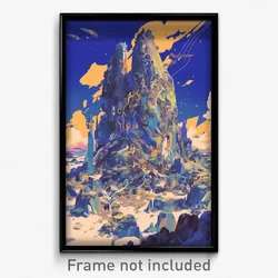Art Poster - Incredible Butte (Psychedelic Trippy Weird 11x17 Print)