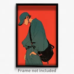 Art Poster - Man Feeling Loopy Wearing Glum Shoulder Strap (Print)