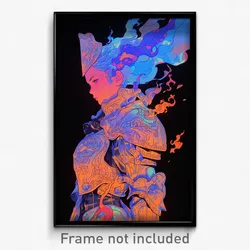 Art Poster - Girl Feeling Moody Wearing Tremendous Armor (Print)