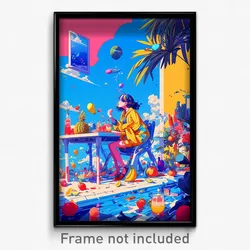Art Poster - Fruity Sands (Psychedelic Trippy Weird 11x17 Print)