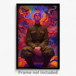 Art Poster - Boy Feeling Woe Wearing Expensive Military Uniform (Print)