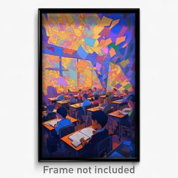 Art Poster - Remarkable Classroom (Psychedelic Trippy Weird 11x17 Print)