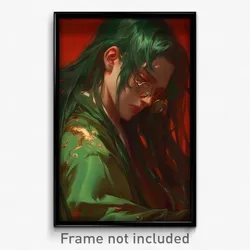 Anime Art Poster - Cuckoo Feeling Lonely Wearing Agitated Rimless Eyewear