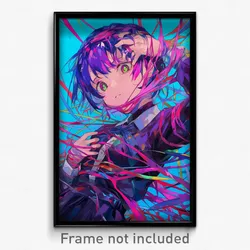 Anime Art Poster - Boy Feeling Enthusiasm Wearing Sophisticated String (Print)