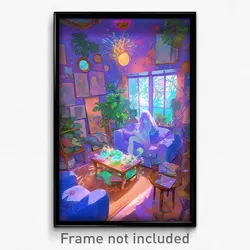 Art Poster - Frozen Entertainment Room (Psychedelic Trippy Weird 11x17 Print)