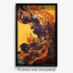 Art Poster - Aged Stockholm (Psychedelic Trippy Weird 11x17 Print)