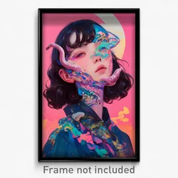 Art Poster - Electric Dunes (Psychedelic Trippy Weird 11x17 Print)
