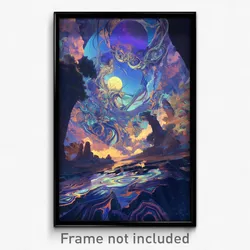 Art Poster - Superb Chasm (Psychedelic Trippy Weird 11x17 Print)