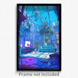 Art Poster - Wire Frame Gaming Room (Psychedelic Trippy Weird 11x17 Print)