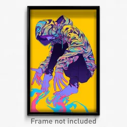 Anime Art Poster - Man Feeling Schadenfreude, Taut Gradient Legwear (Print)
