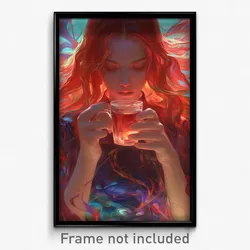Art Poster - Red Tea (Psychedelic Trippy Weird 11x17 Print)
