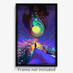 Art Poster - Vivid Cavern (Psychedelic Trippy Weird 11x17 Print)