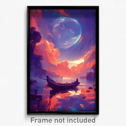 Art Poster - Bountiful Boat (Psychedelic Trippy Weird 11x17 Print)