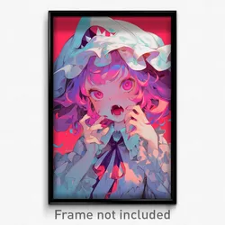 Anime Art Poster - Moth Feeling Amazement Wearing Striking Animal Hat