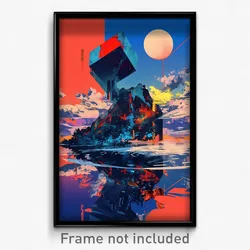 Art Poster - Rectangular Delta (Psychedelic Trippy Weird 11x17 Print)