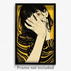 Art Poster - Yellow Hold (Psychedelic Trippy Weird 11x17 Print)