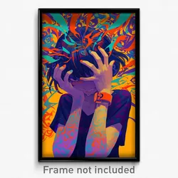 Art Poster - Woman Feeling Upset Wearing Zealous Wrist Ribbon (Print)
