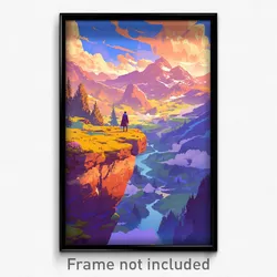 Art Poster - Spectacular Hills (Psychedelic Trippy Weird 11x17 Print)