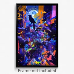 Art Poster - Nocturnal Coop (Psychedelic Trippy Weird 11x17 Print)