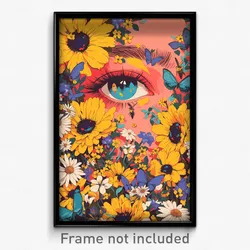 Art Poster - Flowery Book (Psychedelic Trippy Weird 11x17 Print)