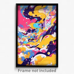 Art Poster - Flamboyant Pillow (Psychedelic Trippy Weird 11x17 Print)