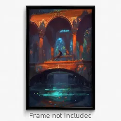 Art Poster - Gorgeous Aquaduct (Psychedelic Trippy Weird 11x17 Print)