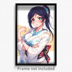 Anime Art Poster - Woman Feeling Rejected Wearing Athletic White Kimono (Print)