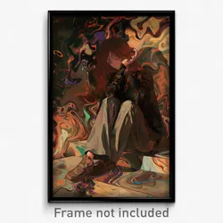 Art Poster - Woman Feeling Interest Wearing Tidy Grey Pants (Print)