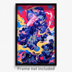 Anime Art Poster - Boy Feeling Amazement Wearing Husky Camouflage Jacket (Print)